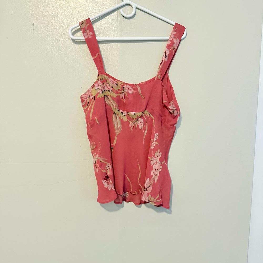 Cinnamon Girl Floral Coral Camisole Top